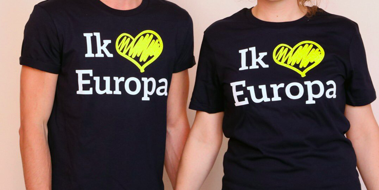 Echt kant zoet T-shirt Europa - D66 Webshop