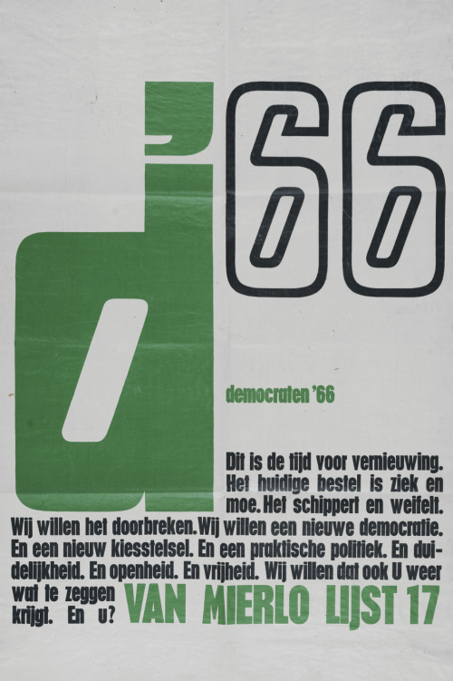 Eerste D66-poster (40 X 60 CM)
