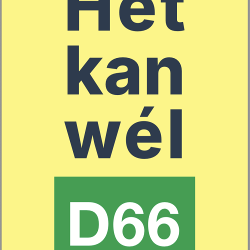 Verkiezingsposter D66 - Het kan wél (A2)