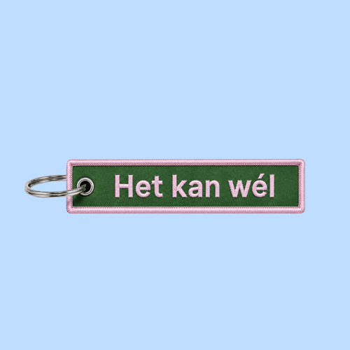 Sleutelhanger groen-roze